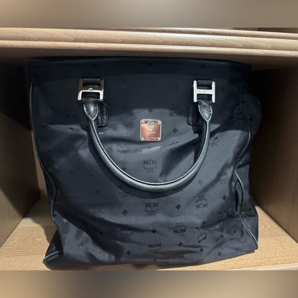 MCM black tote bag